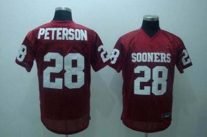 ncaa oklahoma sooners #28 peterson red