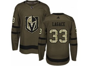 Youth Adidas Vegas Golden Knights #33 Maxime Lagace Authentic Green Salute to Service NHL Jersey