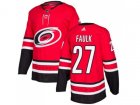 Youth Adidas Carolina Hurricanes #27 Justin Faulk Red Home Authentic Stitched NHL Jersey