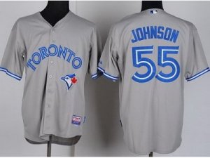 mlb Toronto Blue Jays #55 Josh Johnson Grey Jersey(Cool Base)