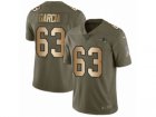Men Nike New England Patriots #63 Antonio Garcia Limited Olive Gold 2017 Salute to Service NFL Jersey