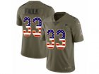 Men Nike New England Patriots #33 Kevin Faulk Limited Olive USA Flag 2017 Salute to Service NFL Jersey