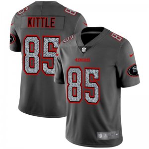 Nike 49ers #85 George Kittle Gray Camo Vapor Untouchable Limited Jersey