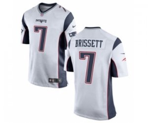 Mens Nike New England Patriots #7 Jacoby Brissett Game White NFL Jersey