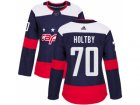 Women Adidas Washington Capitals #70 Braden Holtby Navy Authentic 2018 Stadium Series Stitched NHL Jersey