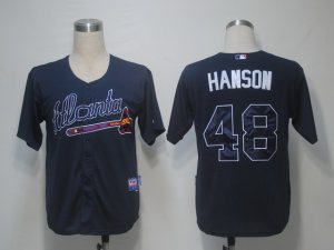 MLB Atlanta Braves #48 Hanson Blue[Cool Base]