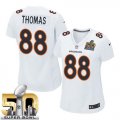 Women Nike Denver Broncos #88 Demaryius Thomas White Super Bowl 50 Stitched NFL Game Event Jersey