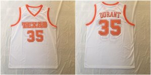 Texas Longhorns #35 Kevin Durant White Stitched College Basketball Jersey