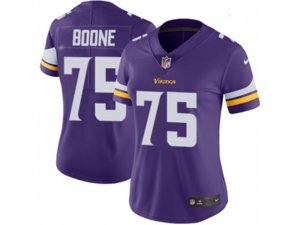 Women Nike Minnesota Vikings #75 Alex Boone Vapor Untouchable Limited Purple Team Color NFL Jersey