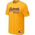 MLB Houston Astros Yellow Nike Short Sleeve Practice T-Shirt