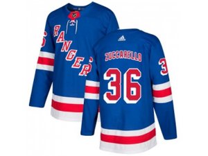 Youth Adidas New York Rangers #36 Mats Zuccarello Royal Blue Home Authentic Stitched NHL Jersey