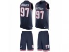 Mens Nike New England Patriots #97 Alan Branch Limited Navy Blue Tank Top Suit NFL Jersey