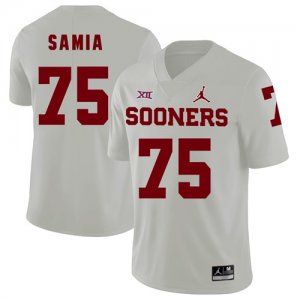 Oklahoma Sooners #75 Dru Samia White College Football Jersey