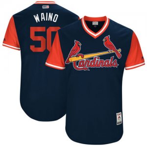 St.Louis Cardinals #50 Adam Wainwright Waino Majestic Navy 2017 Players Weekend Jersey