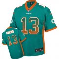 Nike Miami Dolphins #13 Dan Marino Aqua Green Jersey(Elite Drift Fashion)