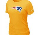 Women New England Patriots Yellow T-Shirts