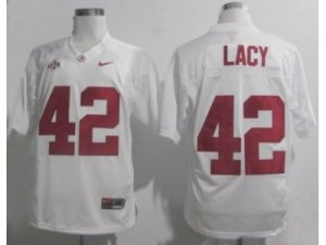 NCAA Alabama Crimson Tide #42 Eddie Lacy white 2012 SEC Patch College Football Jerseys