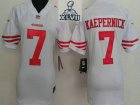 2013 Super Bowl XLVII Women NEW San Francisco 49ers Colin Kaepernick White Jerseys
