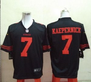 Nike San Francisco 49ers #7 Colin Kaepernick Black Jerseys(Game)