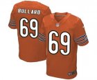 Mens Nike Chicago Bears #69 Jonathan Bullard Elite Orange Alternate NFL Jersey