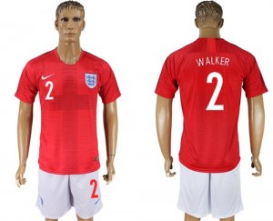 England 2 WALKER Away 2018 FIFA World Cup Soccer Jersey