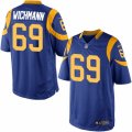 Mens Nike Los Angeles Rams #69 Cody Wichmann Limited Royal Blue Alternate NFL Jersey