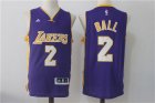 Lakers #2 Lonzo Ball Purple Swingman Jersey