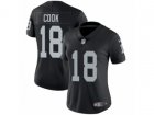 Women Nike Oakland Raiders #18 Connor Cook Vapor Untouchable Limited Black Team Color NFL Jersey