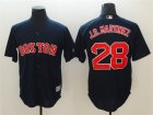 Red Sox #28 J.D. Martinez Navy Cool Base Jersey