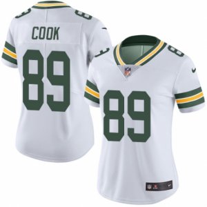 Women\'s Nike Green Bay Packers #89 Jared Cook Limited White Rush NFL Jersey