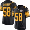 Mens Nike Pittsburgh Steelers #58 Jack Lambert Limited Black Rush NFL Jersey