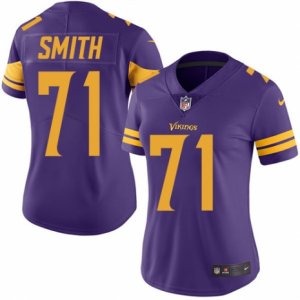 Women\'s Nike Minnesota Vikings #71 Andre Smith Limited Purple Rush NFL Jersey