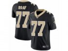 Mens Nike New Orleans Saints #77 Willie Roaf Vapor Untouchable Limited Black Team Color NFL Jersey