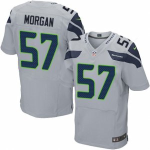 Men\'s Nike Seattle Seahawks #57 Mike Morgan Elite Grey Alternate NFL Jersey