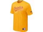 Baltimore Orioles Yellow Nike Short Sleeve Practice T-Shirt