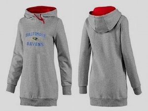 Women Baltimore Ravens Logo Pullover Hoodie-087