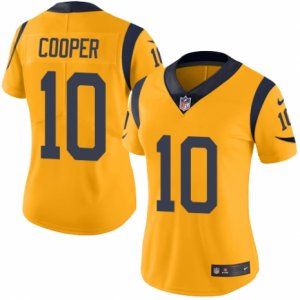 Women\'s Nike Los Angeles Rams #10 Pharoh Cooper Limited Gold Rush NFL Jersey