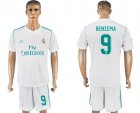 2017-18 Real Madrid 9 BENZEMA Home Soccer Jersey