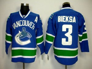 nhl vancouver canucks #3 bieksa blue[a patch]