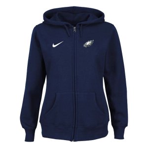 Women NEW Philadelphia Eagles Ladies Tailgater Full Zip Hoodie BlUE