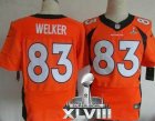 Nike Denver Broncos #83 Wes Welker Orange Team Color Super Bowl XLVIII NFL Jersey(2014 New Elite)