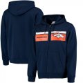 Denver Broncos Majestic Touchback Full Zip Hoodie Navy