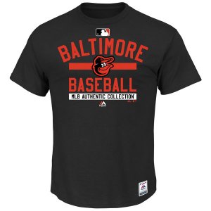 MLB Men\'s Baltimore Orioles Majestic Big & Tall Authentic Collection Property T-Shirt - Black