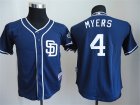 Youth MLB Men San Diego Padres # 4 Wil Myers Blue jersey