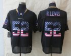 Nike Baltimore Ravens #52 R.Lewis Black Jerseys(USA Flag Fashion Elite)