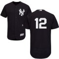 Men's Majestic New York Yankees #12 Chase Headley Navy Flexbase Authentic Collection MLB Jersey