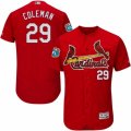 Mens Majestic St. Louis Cardinals #29 Vince Coleman Red Flexbase Authentic Collection MLB Jersey