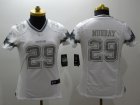 Women Nike Dallas cowboys #29 Murray Platinum White Jerseys