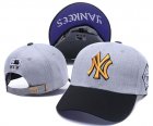 Yankees Fresh Logo Gray Peaked Adjustable Hat SG