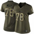Women Indianapolis Colts #78 Ryan Kelly Green Salute To Service Jersey